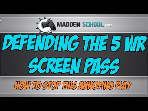 Madden 15 Help: Defending The 5 WR Screen Pass