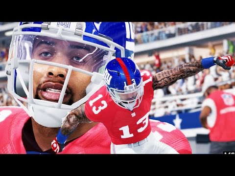 Madden 16 Gameplay - Odell Beckham Jr. WHIP DANCE! New Passing &amp; Catching Mechanics