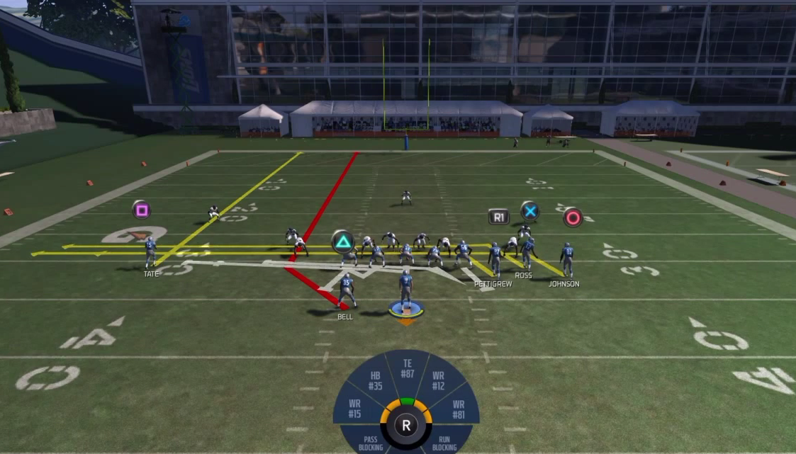 Madden NFL 15 Gun Bunch HB Slip Screen - Madden School.