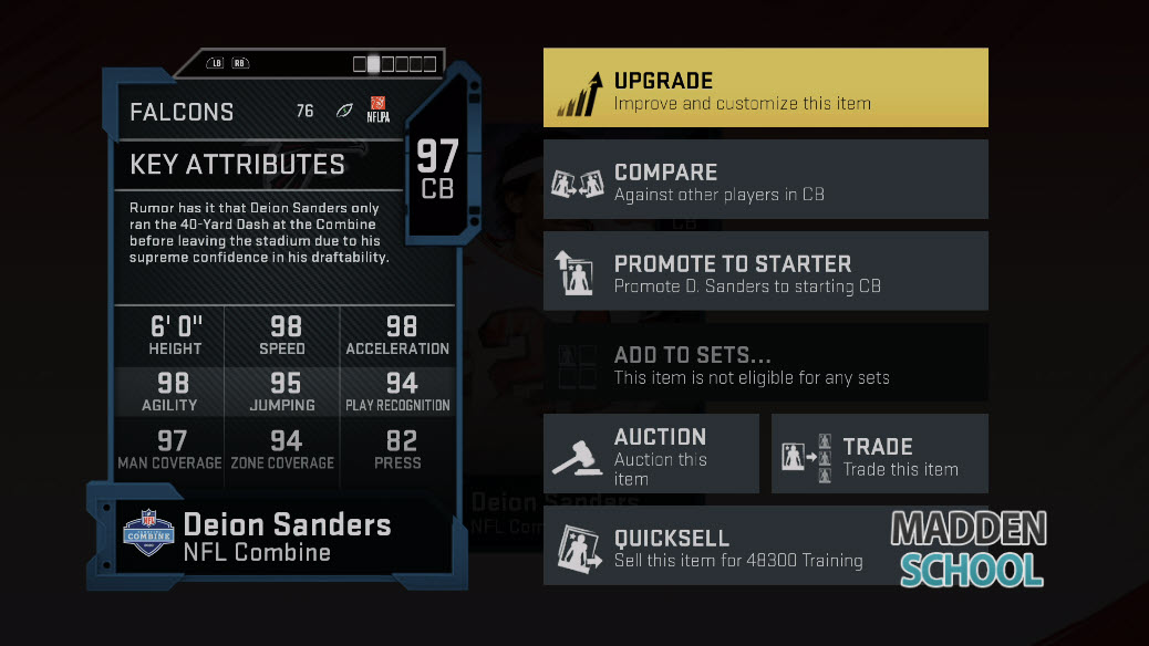 deion sanders madden 22