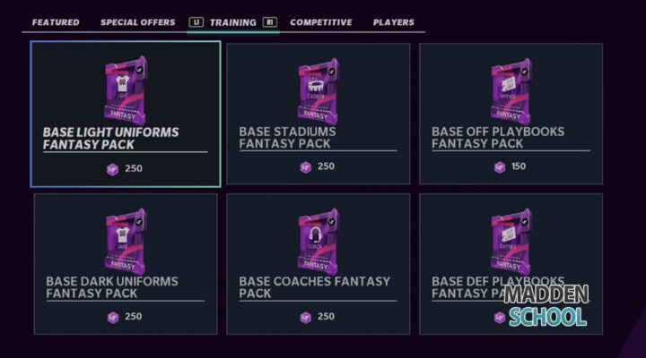 Madden 21 Quicksell Training Values